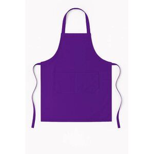 Purple Adjustable Apron with Pockets – Unisex Polyester Apron for Cooking, Craft